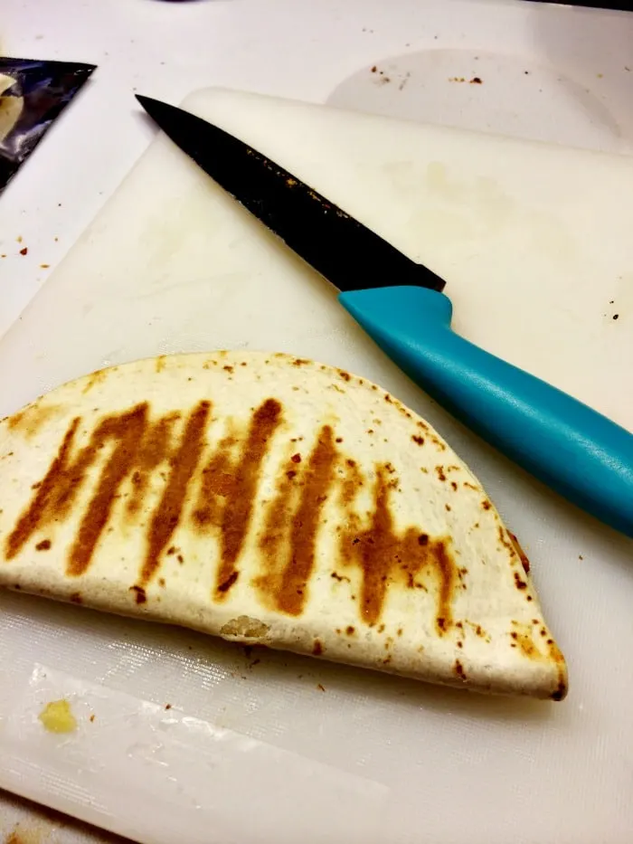 chicken and cheese quesadilla