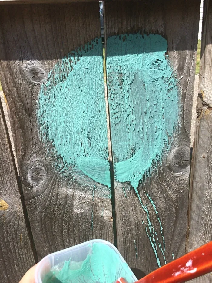 paint targets on fence with chalk paint