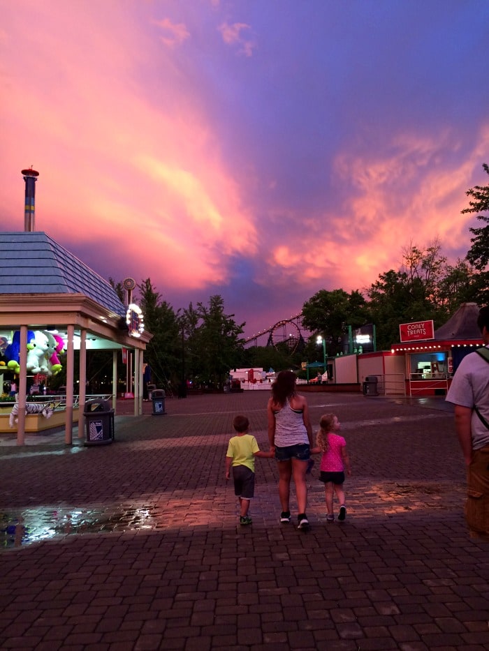 sunset after storm at Kings Island