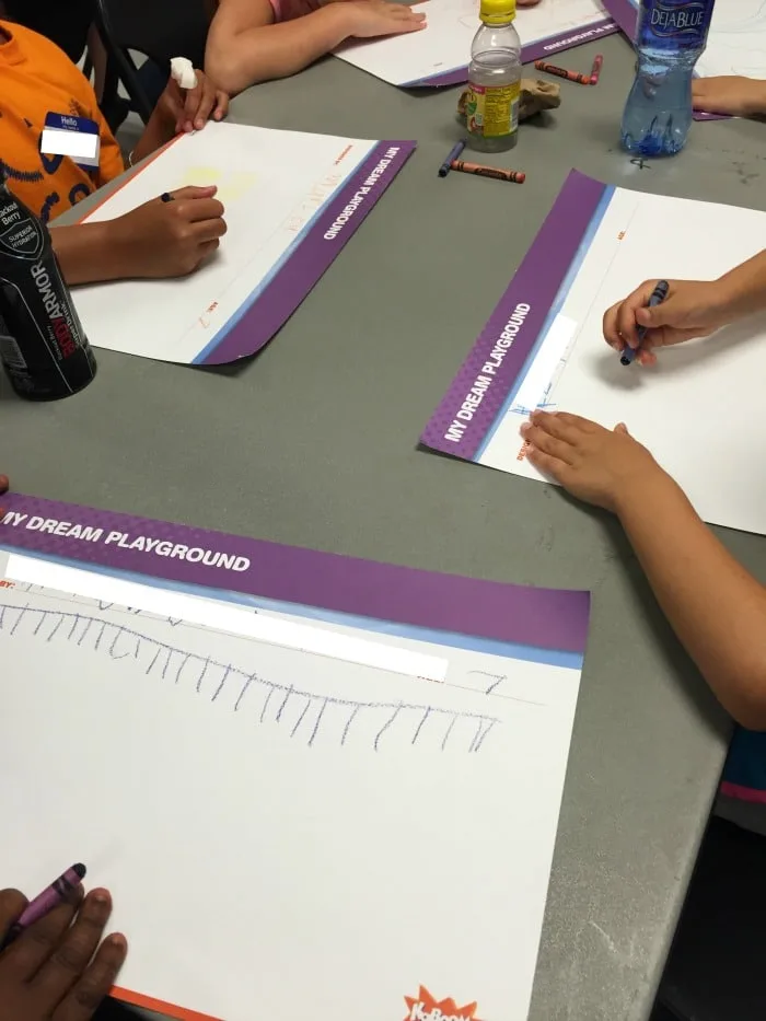 Children designing their dream playgrounds