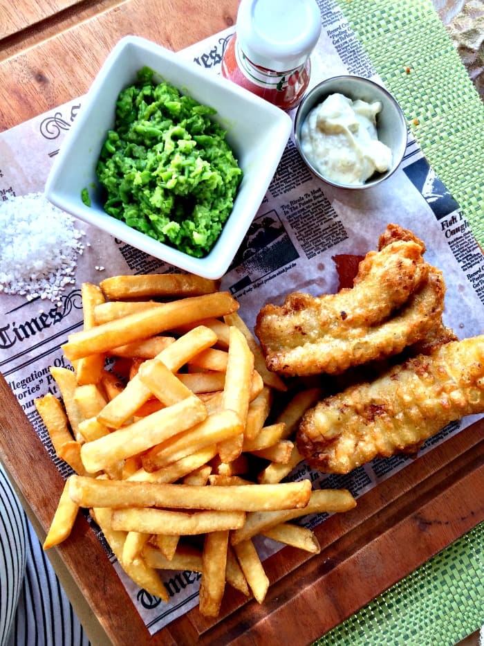 Fish and chips at The Naked Fisherman