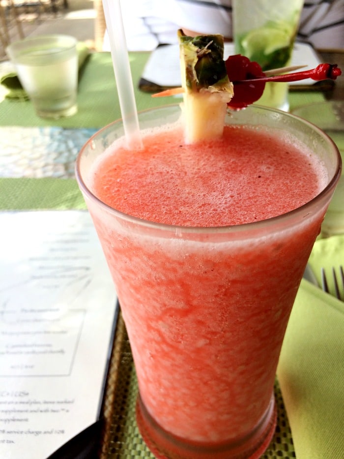 Strawberry Daquiri from The Naked Fisherman in Saint Lucia