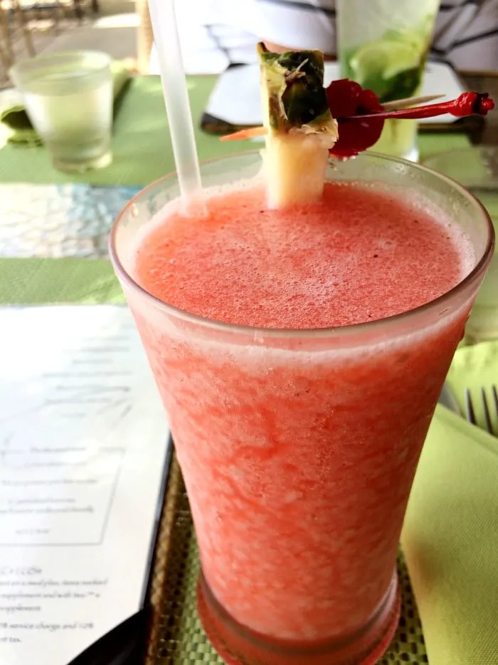 Strawberry Daquiri from The Naked Fisherman in Saint Lucia