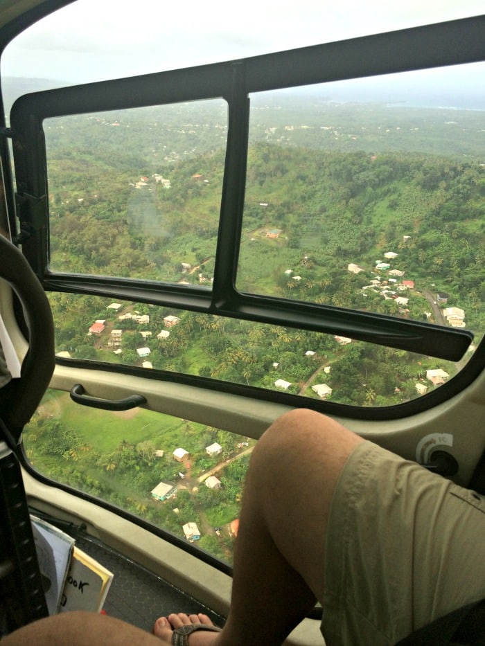 view from helicopter in Saint Lucia