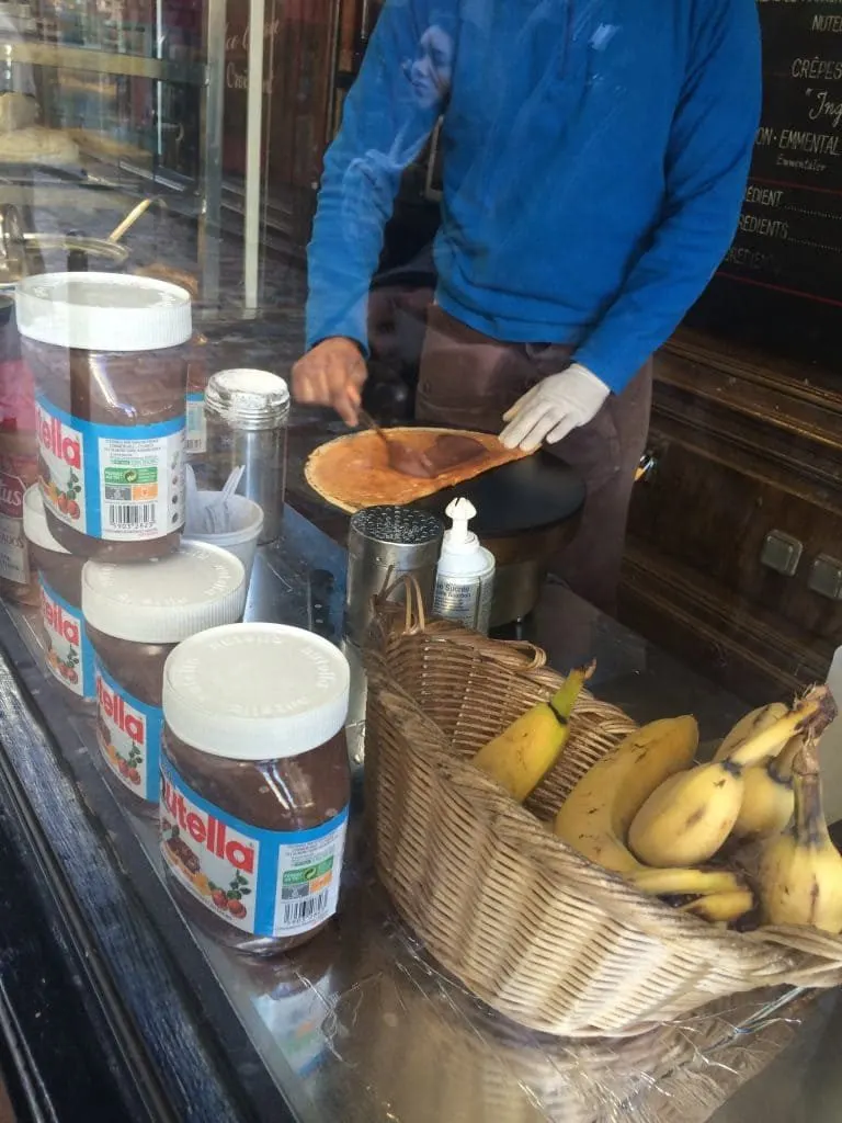 Nutella crepe in Paris