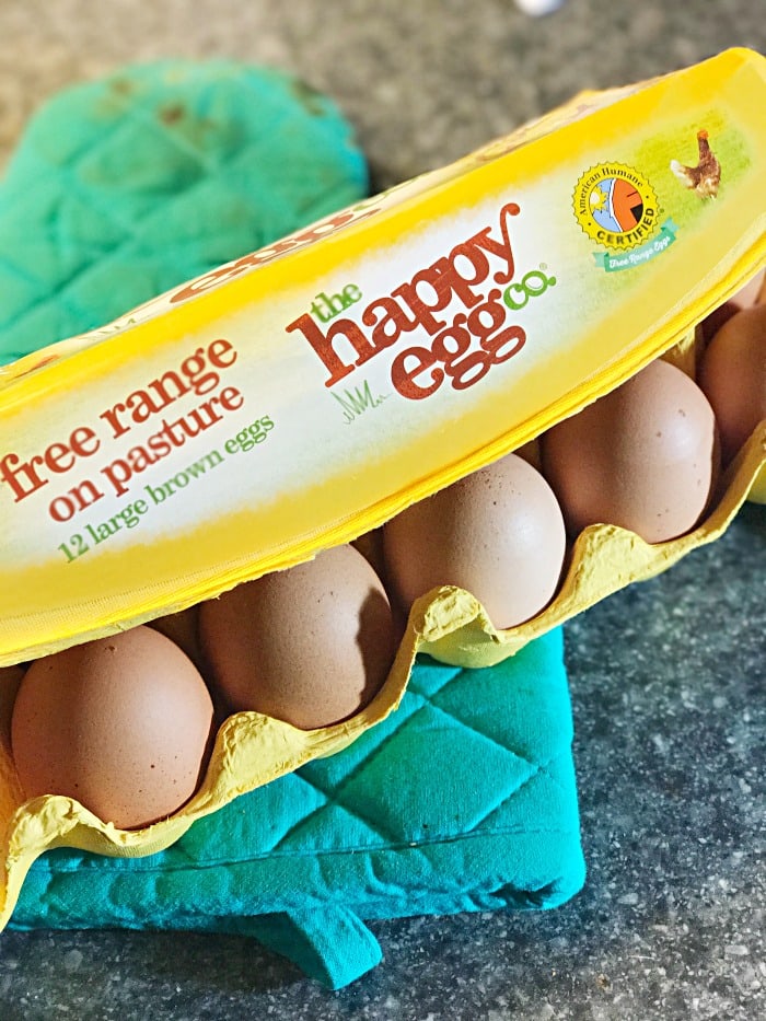 The Happy Egg co free range on pasture brown eggs