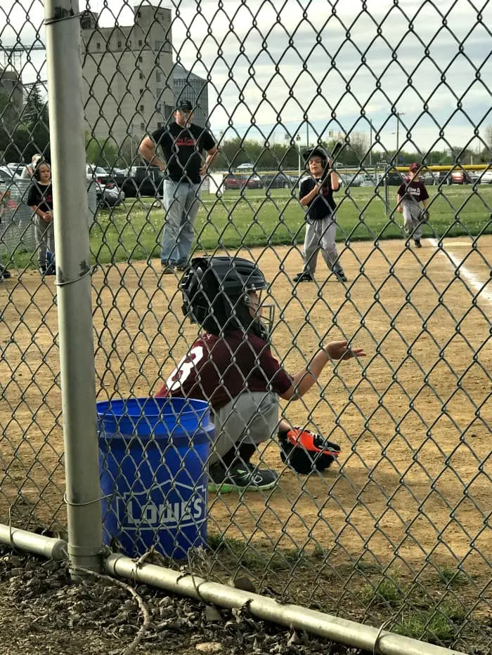 playing catcher during tball
