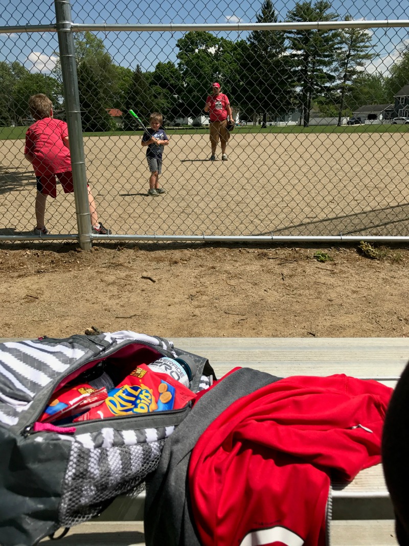 sideline parent view during baseball practice