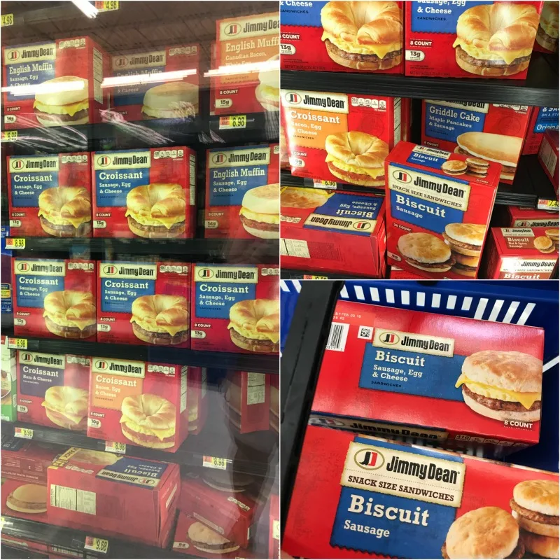 Jimmy Dean breakfast sandwiches at Walmart