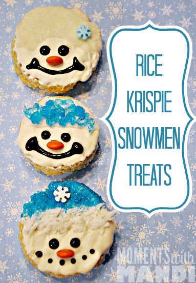 Rice Krispie Snowmen