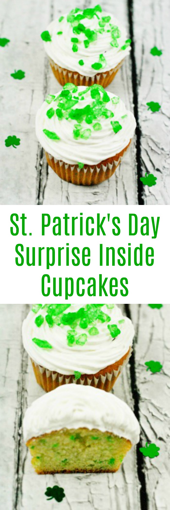St. Patrick’s Day Surprise Inside Cupcakes
