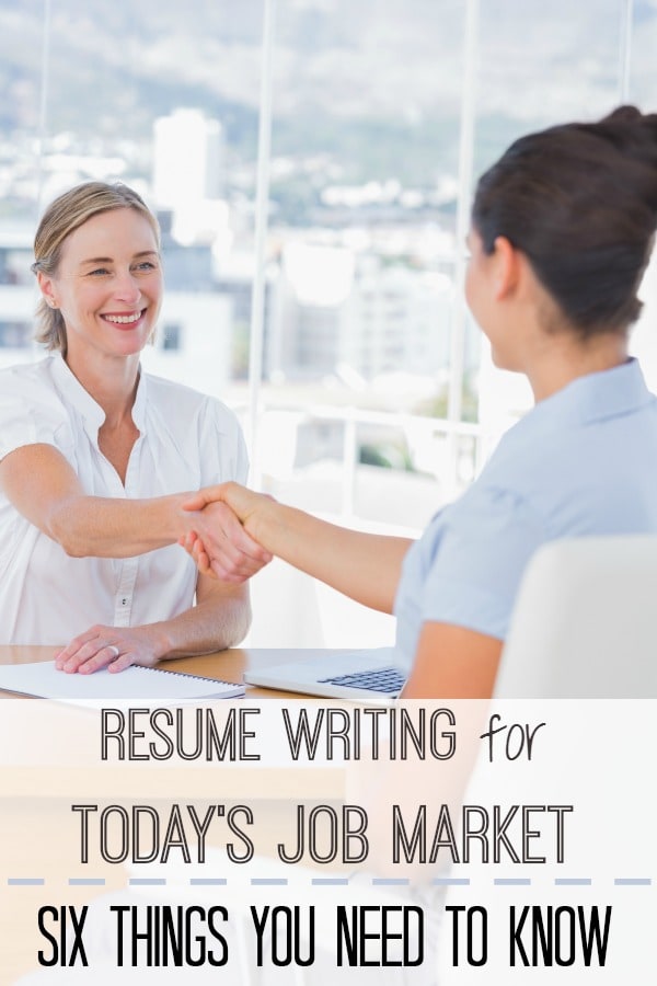 how to write a resume for today's job market