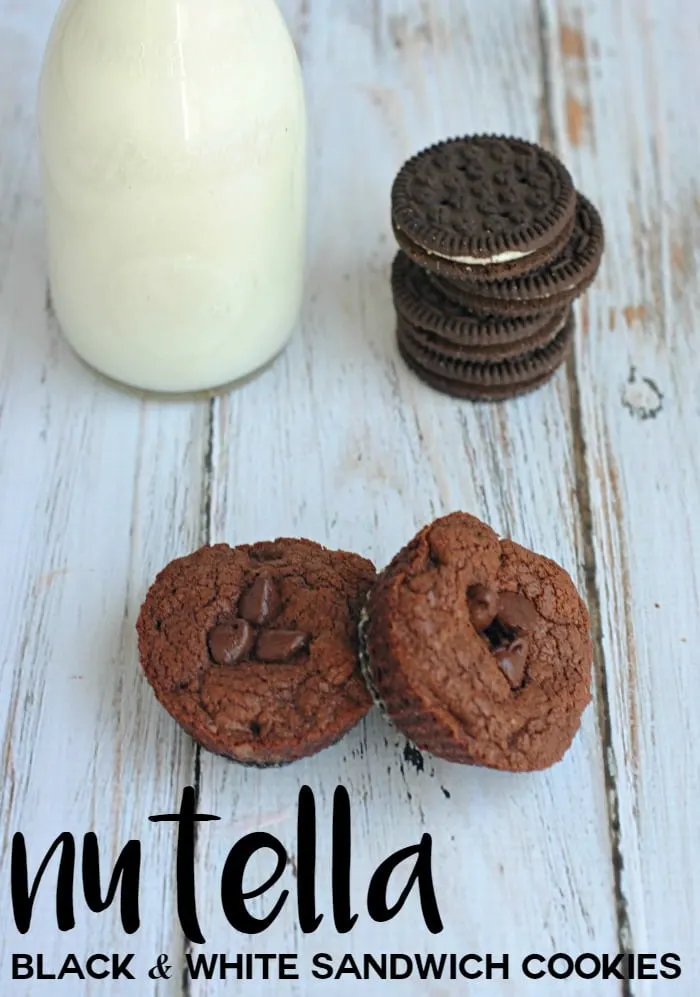 Nutella Black and White Sandwich Cookies