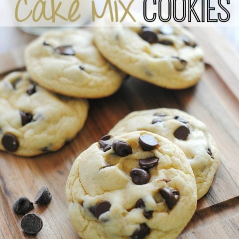 cookies made from chocolate chips and cake mix