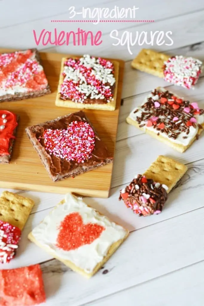Easy 3-Ingredient No Bake Valentine Squares