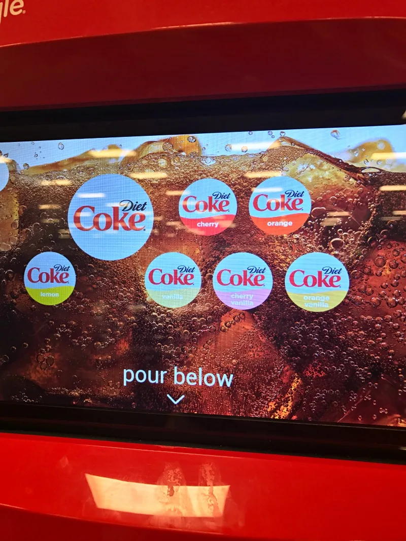 Coke Freestyle flavor selection