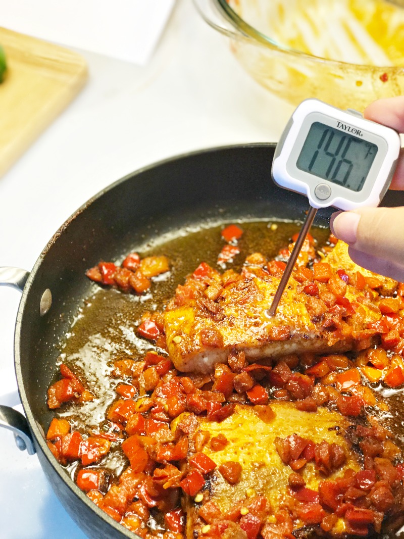 Cook salmon to at least 145 degrees