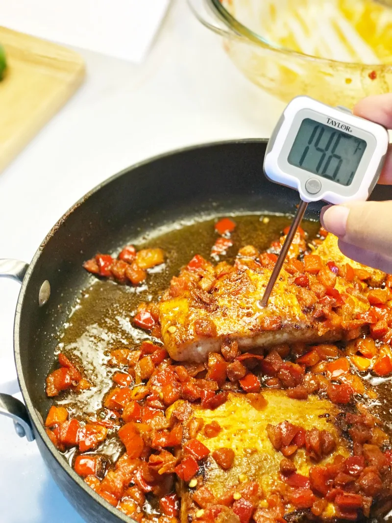 Cook salmon to at least 145 degrees