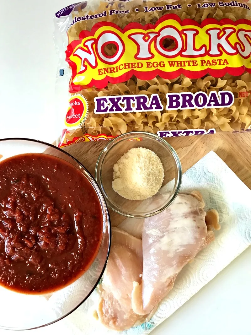 Chicken Cacciatore with NoYolks Extra Broad Noodles