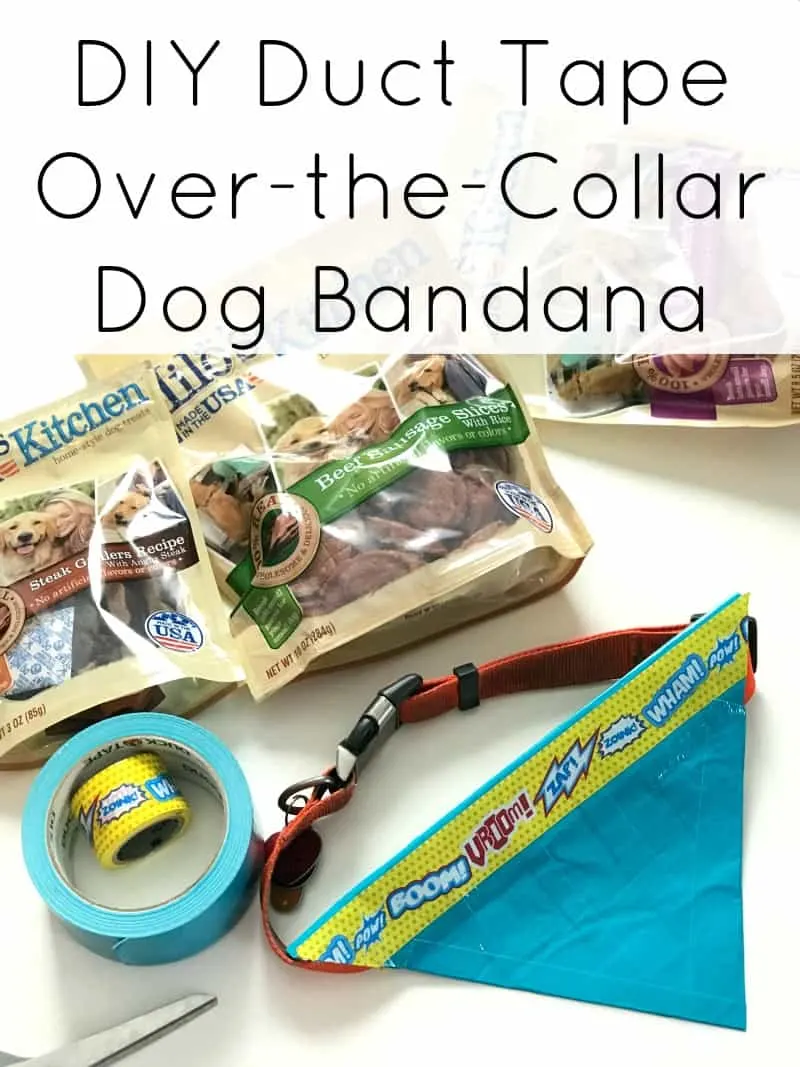 DIY Duct Tape Over-the-Collar Dog Bandana