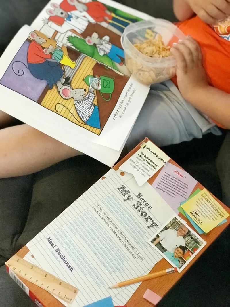 Reading and snacking with Kellogg's