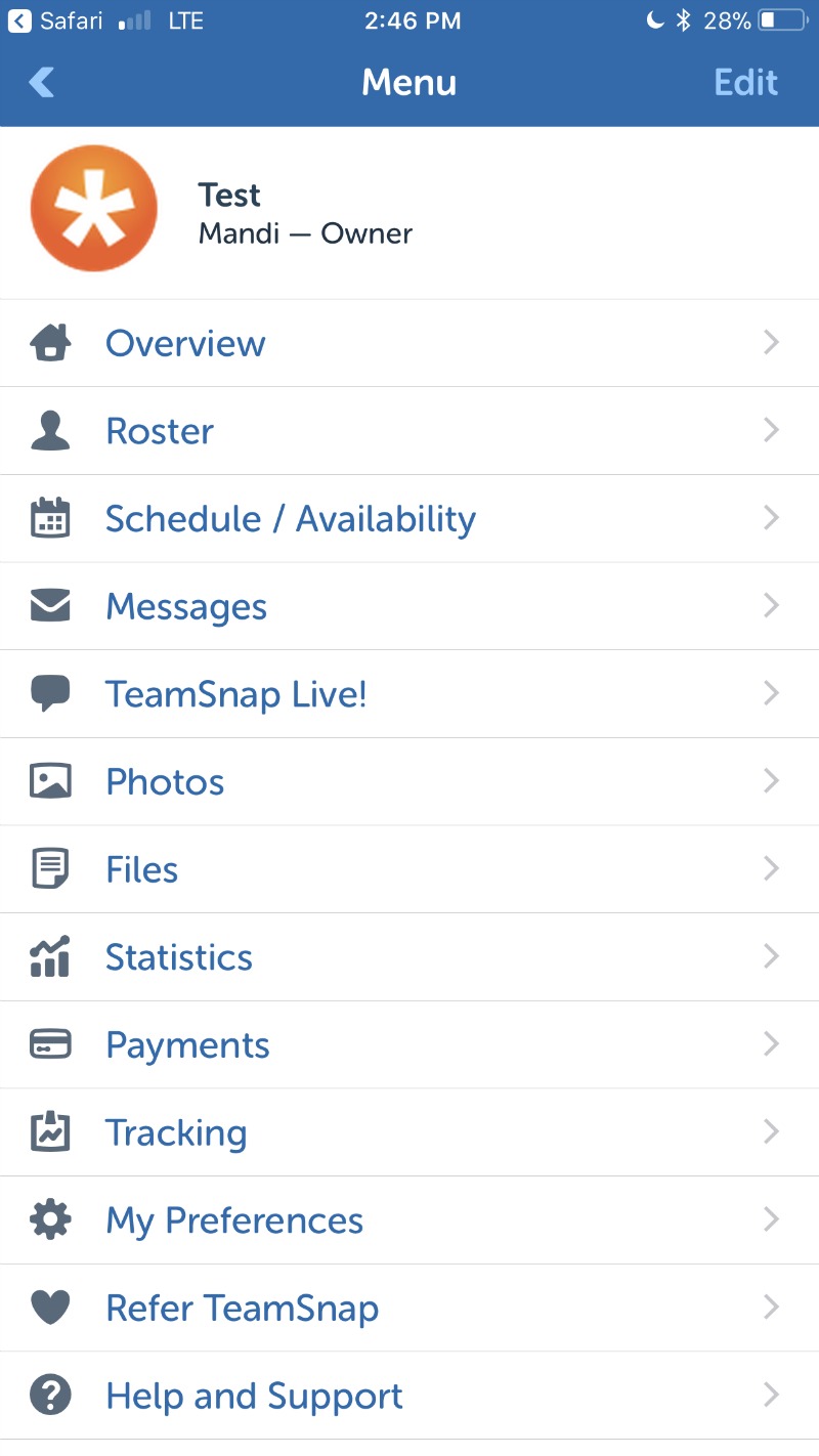 TeamSnap has many options for organizing your team or group