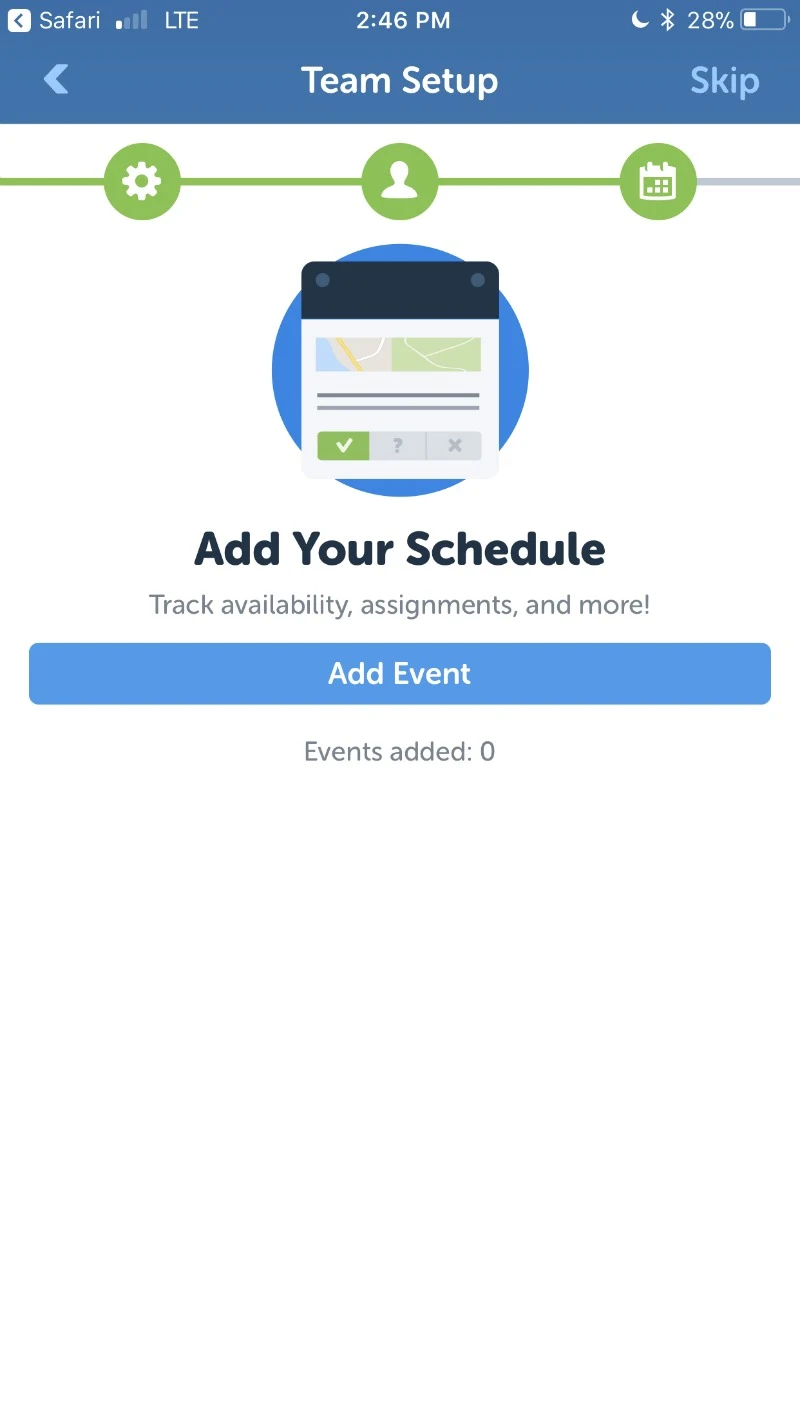 Use TeamSnap to share your team or group schedule