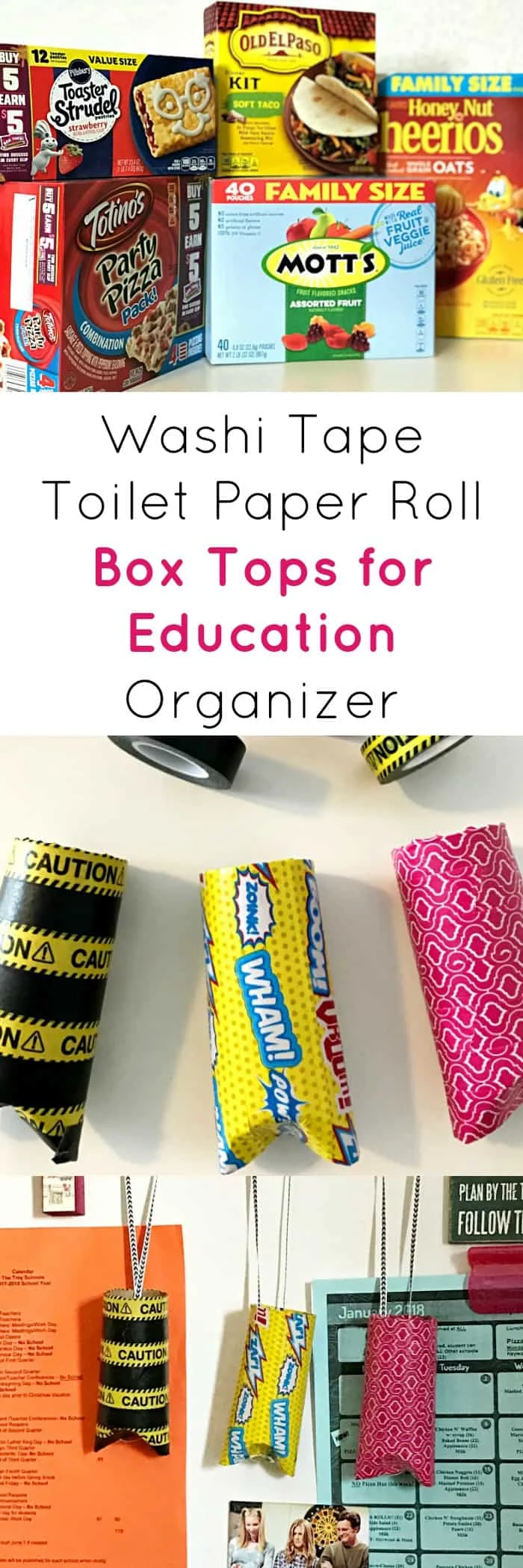 Washi Tape Toilet Paper Roll Box Tops for Education Organizer