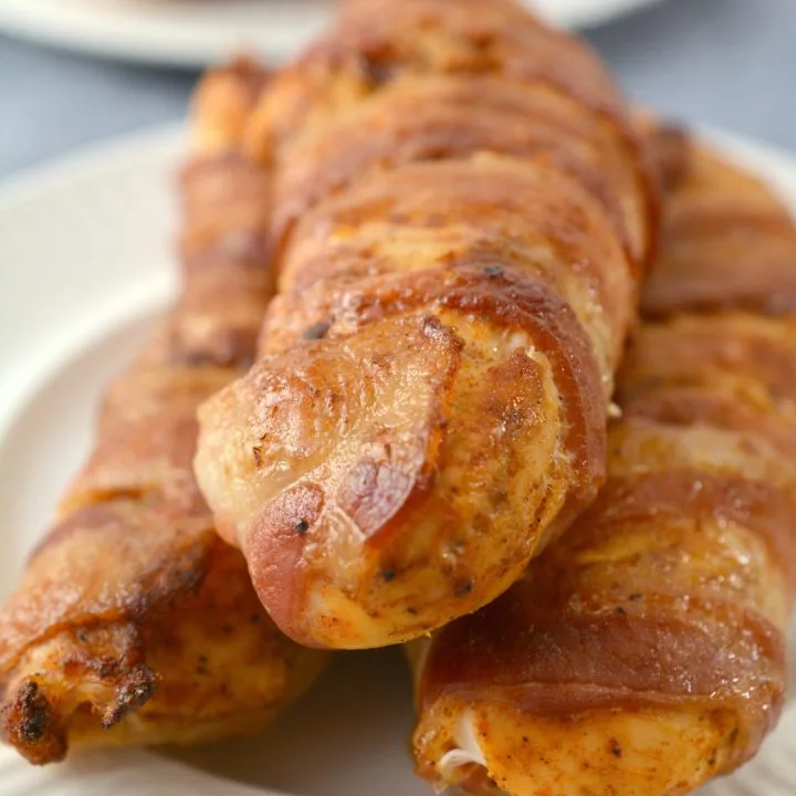 Keto Bacon Wrapped BBQ Chicken
