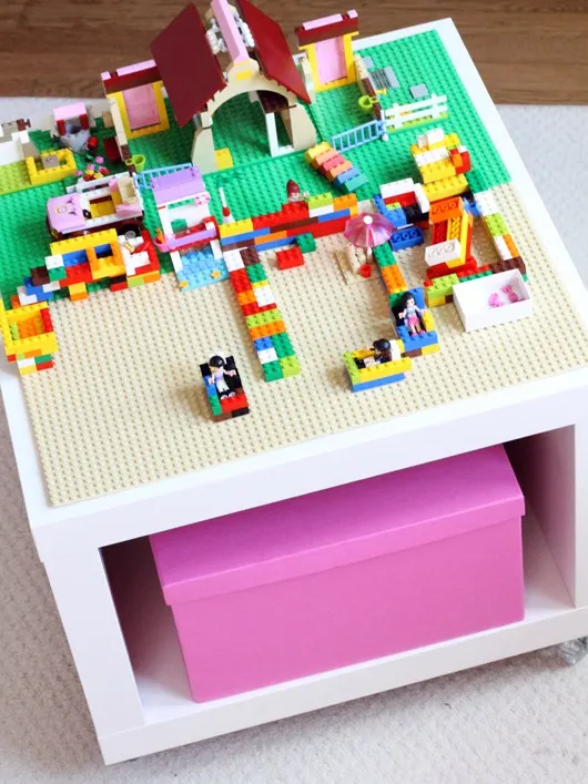 Image for This easy LEGO table IKEA hack is a play table and storage all in one.