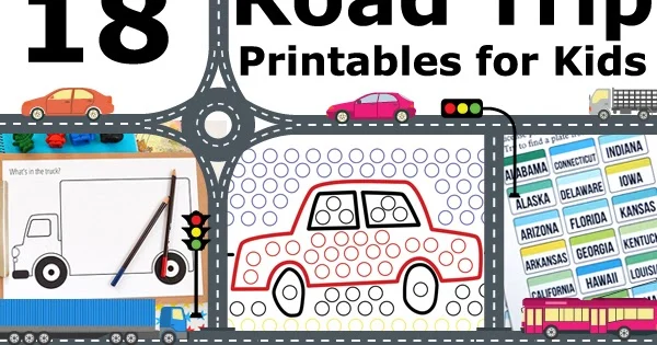 Image for 18 Road Trip Printables for Traveling with Kids