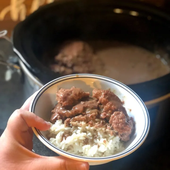 Crock Pot Cubed Steak and Gravy
