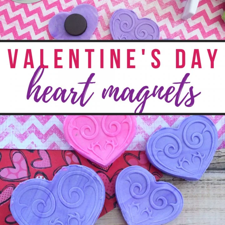 DIY Valentine's Day Heart Magnets