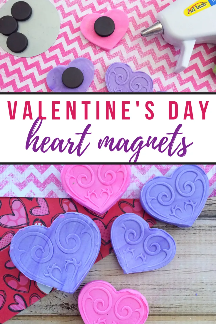 DIY Valentine's Day Heart Magnets