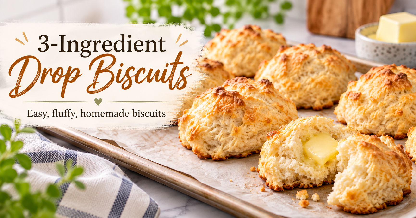 3 Ingredient Drop Biscuits